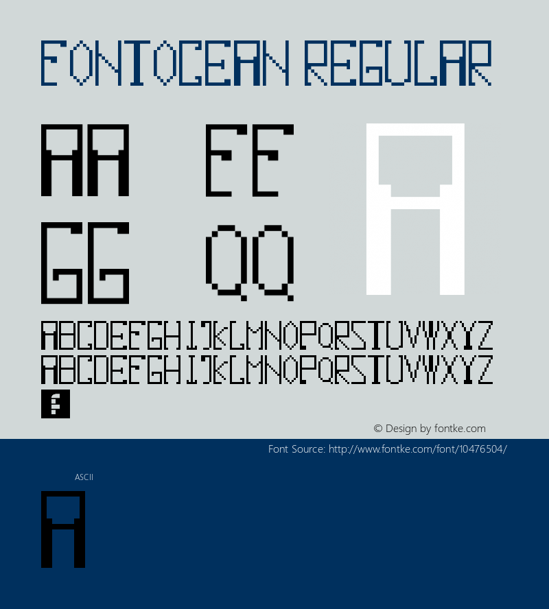 fontocean Regular Version 1.0 Font Sample