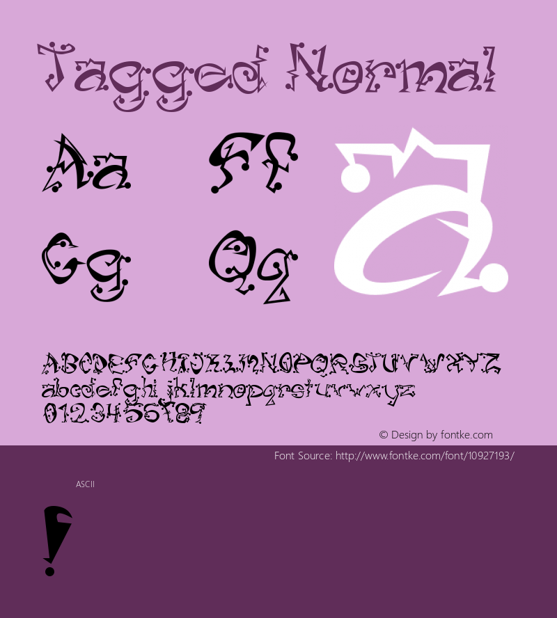 Tagged Normal Version 1.000 Font Sample