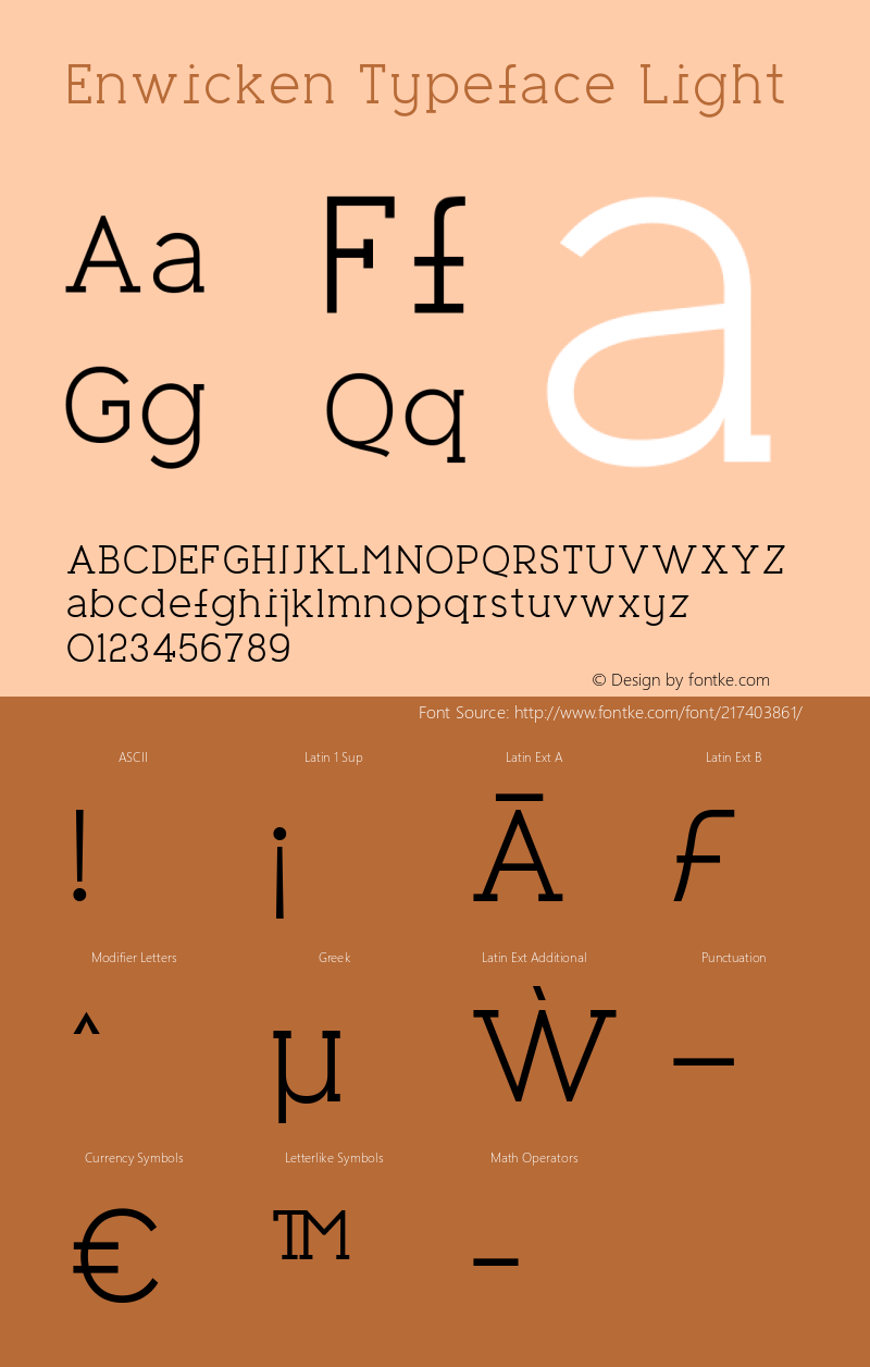 Enwicken Typeface Light Version 1.000图片样张