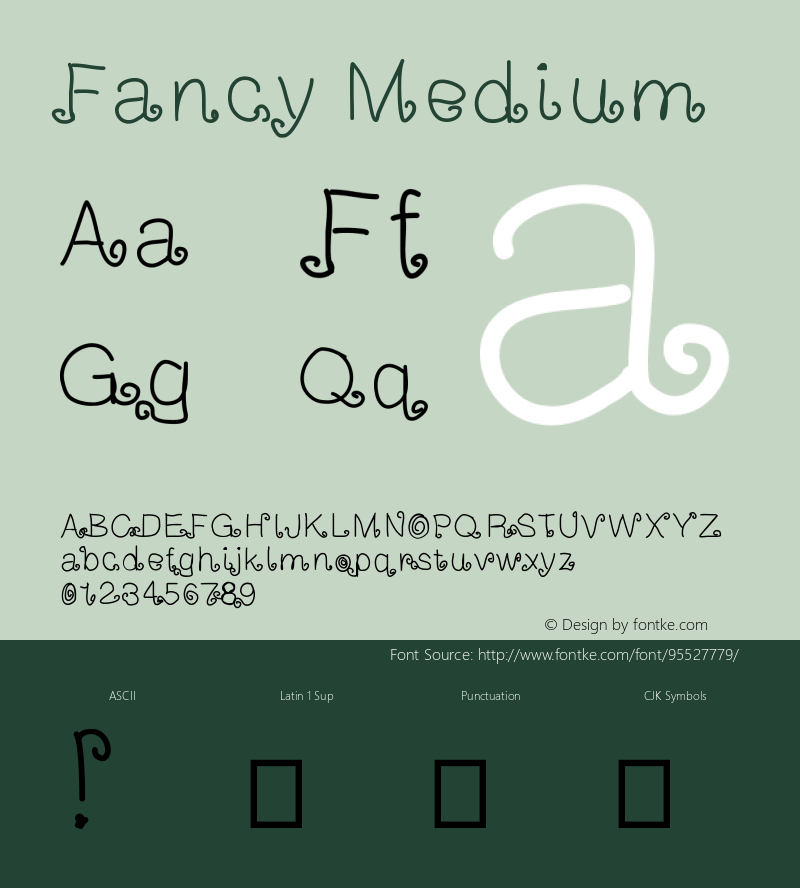 Fancy Version 001.000 Font Sample