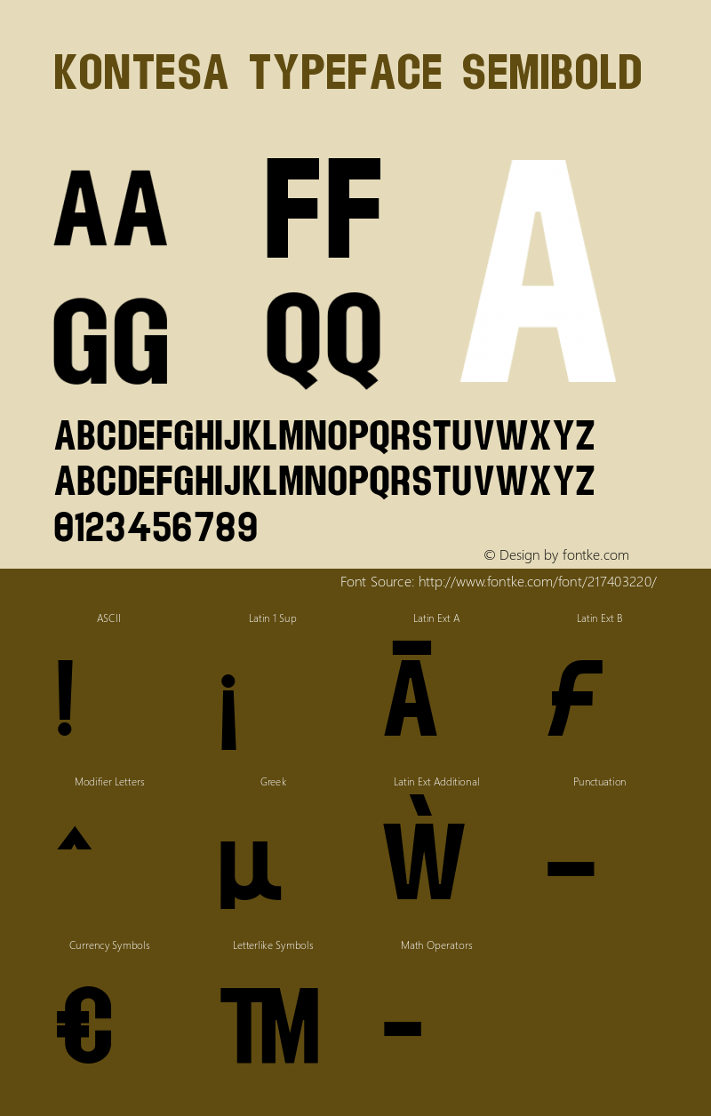 Kontesa Typeface SemiBold Version 1.000图片样张