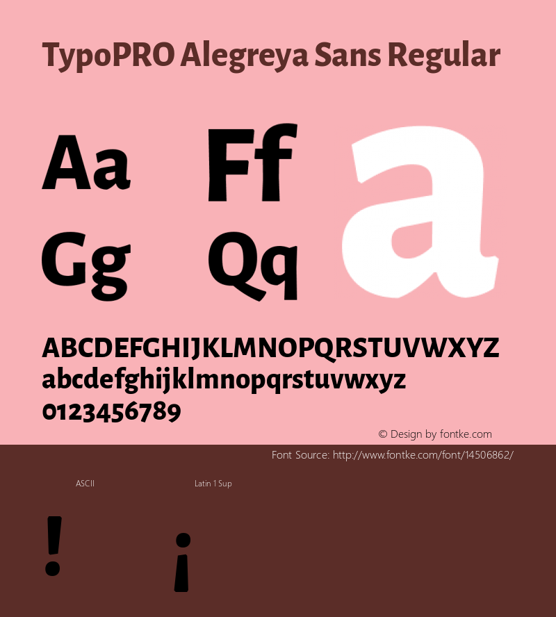 TypoPRO Alegreya Sans Regular Version 1.000;PS 001.000;hotconv 1.0.70;makeotf.lib2.5.58329 DEVELOPMENT Font Sample