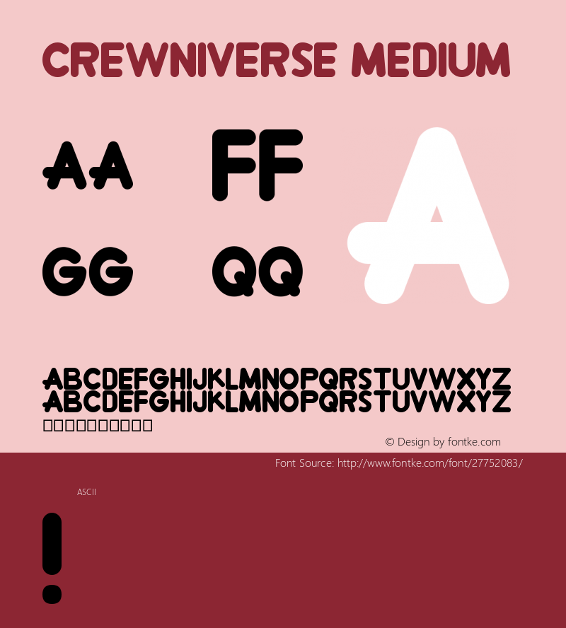 Crewniverse Version 001.000 Font Sample