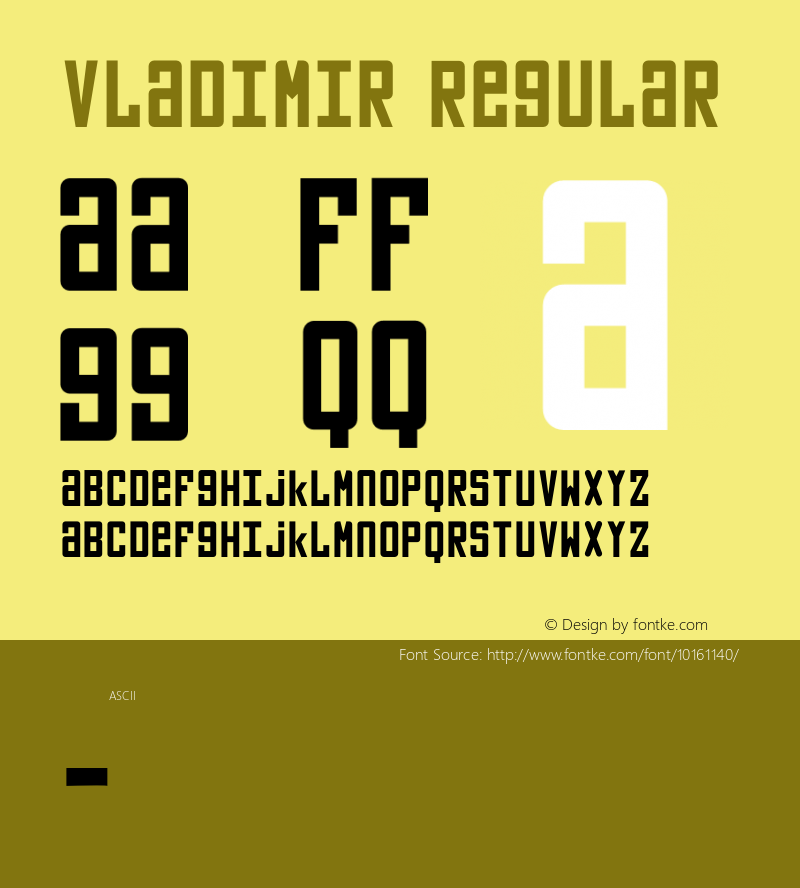 Vladimir Regular 001.000 Font Sample