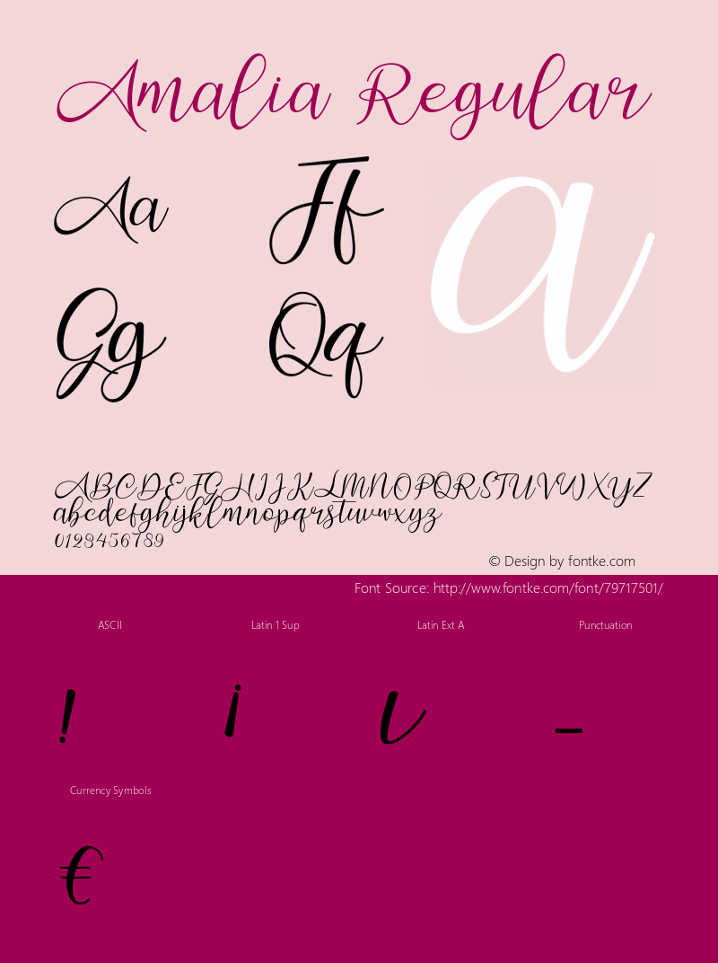 Amalia Version 1.002;Fontself Maker 3.5.1 Font Sample