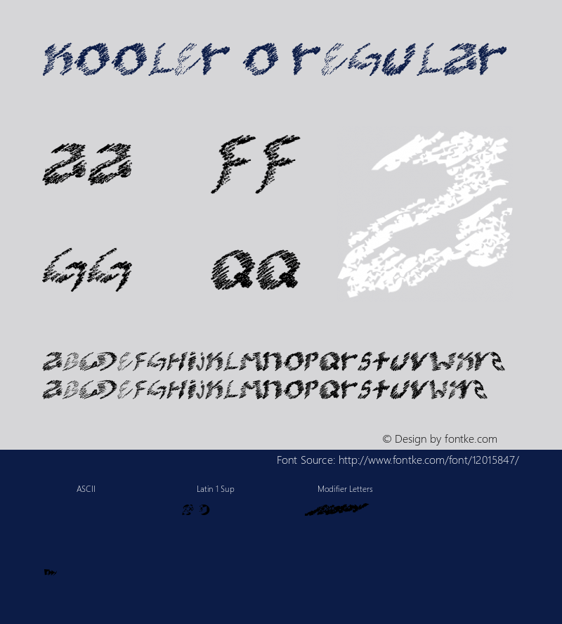 kooler O Regular Version 1.00 June 25, 2009, initial release Font Sample