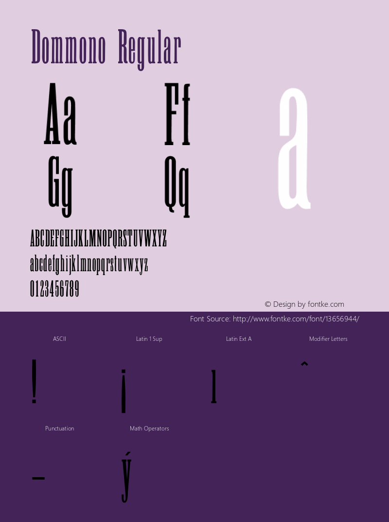 Dommono Regular 001.000 Font Sample