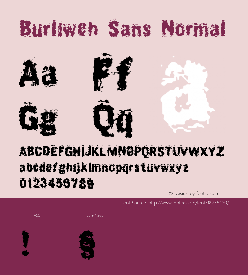 Burliweh Sans Normal Version 1.000 Font Sample