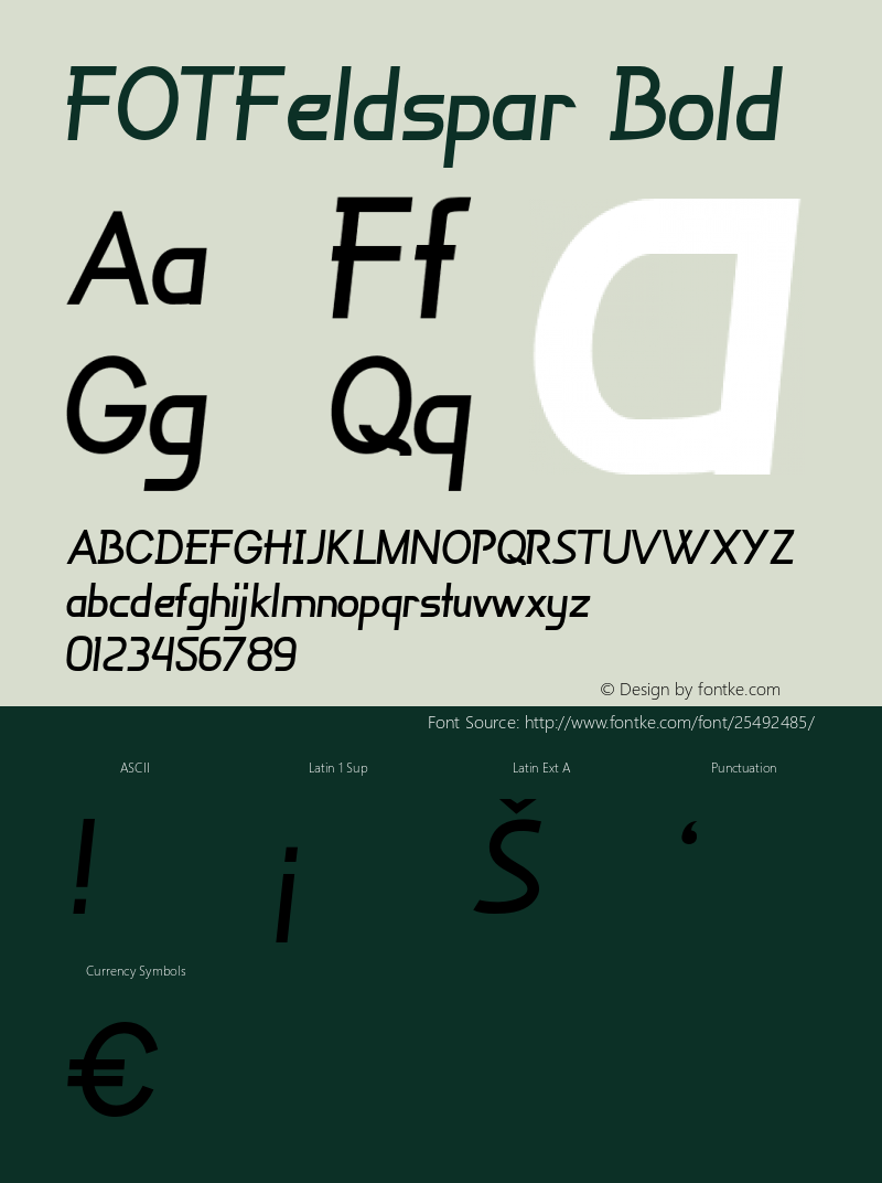 FOTFeldspar-Bold Version 1.000 Font Sample