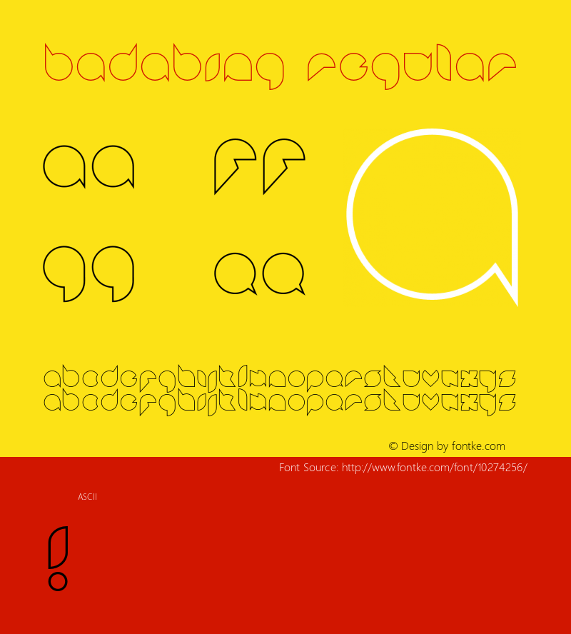 Badabing Regular 1.000 Font Sample