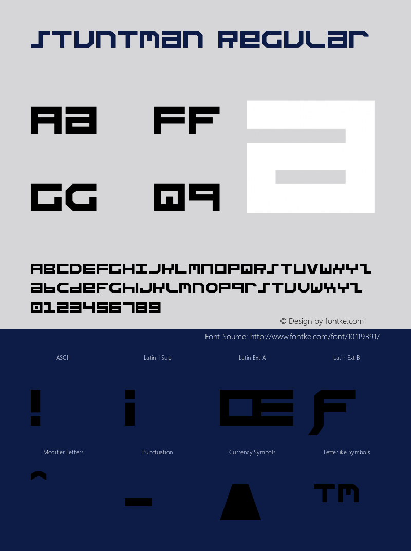 Stuntman Regular 2 Font Sample