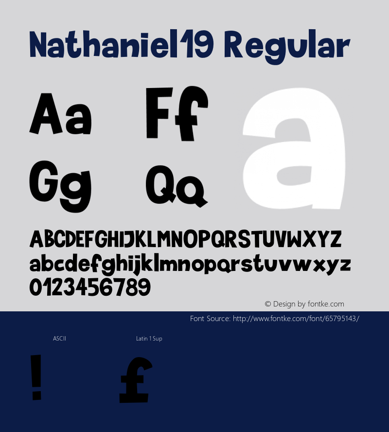 Nathaniel Covid-19 Version 1.000 Font Sample