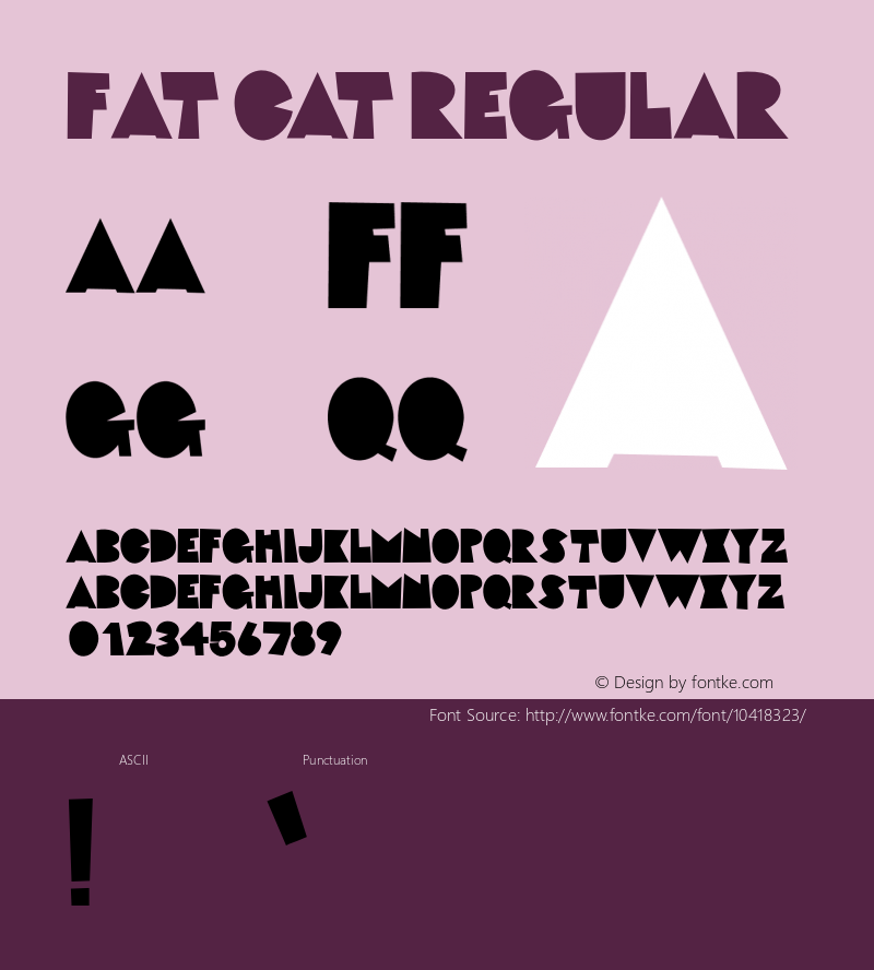 Fat Cat Regular Version 1.000 DEMO Font Sample