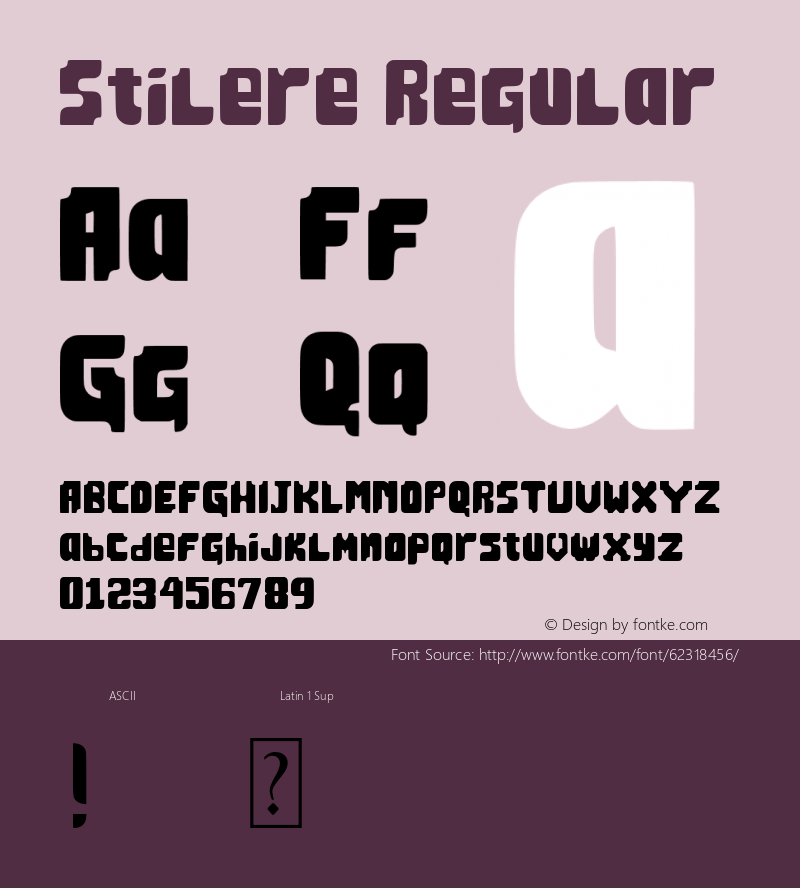 Stilere Version 1.00;April 9, 2020;FontCreator 12.0.0.2563 64-bit Font Sample