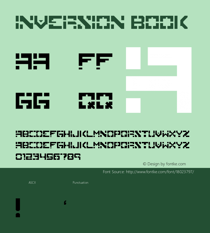 Inversion Book Version 1.0 Font Sample