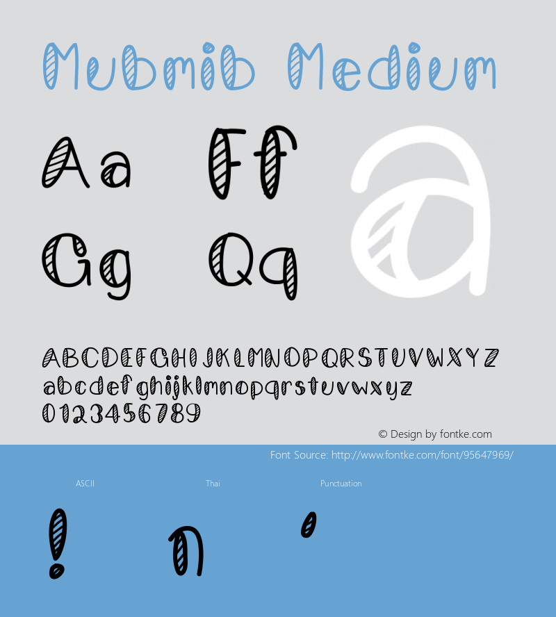 Mubmib Version 001.000 Font Sample