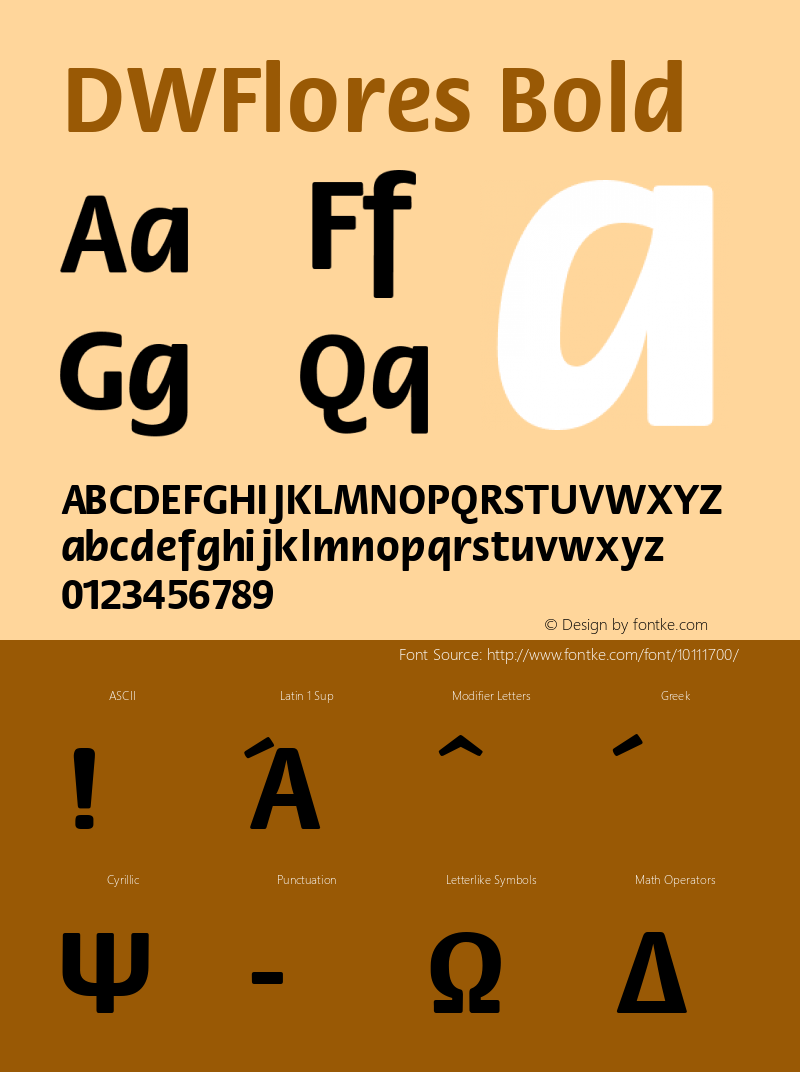 DWFlores Bold 10/24/2002 Font Sample