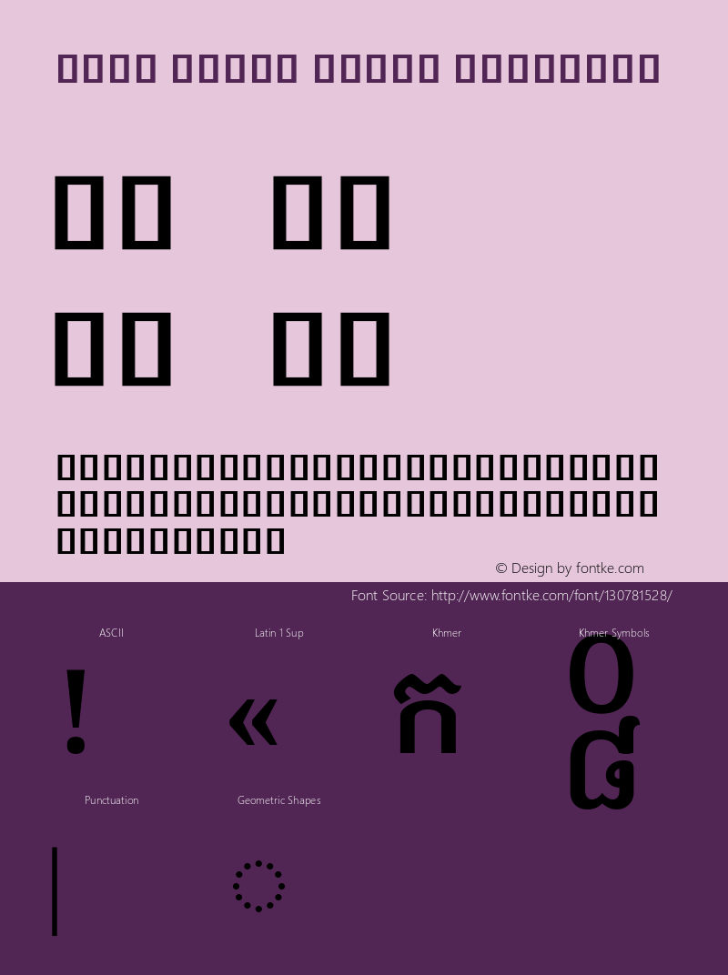 Noto Serif Khmer SemiBold Version 2.001; ttfautohint (v1.8.3) -l 8 -r 50 -G 200 -x 14 -D khmr -f none -a qsq -X 