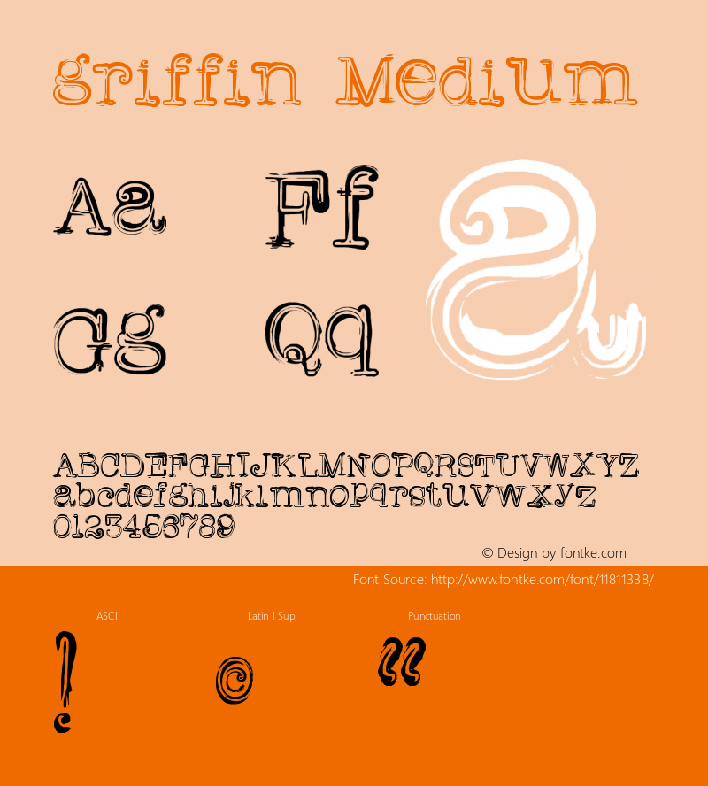 griffin Medium Version 1.0 Font Sample