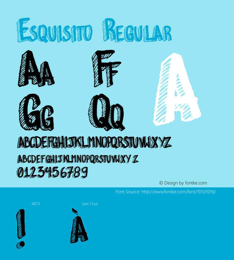 Esquisito Regular Version 001.000 Font Sample