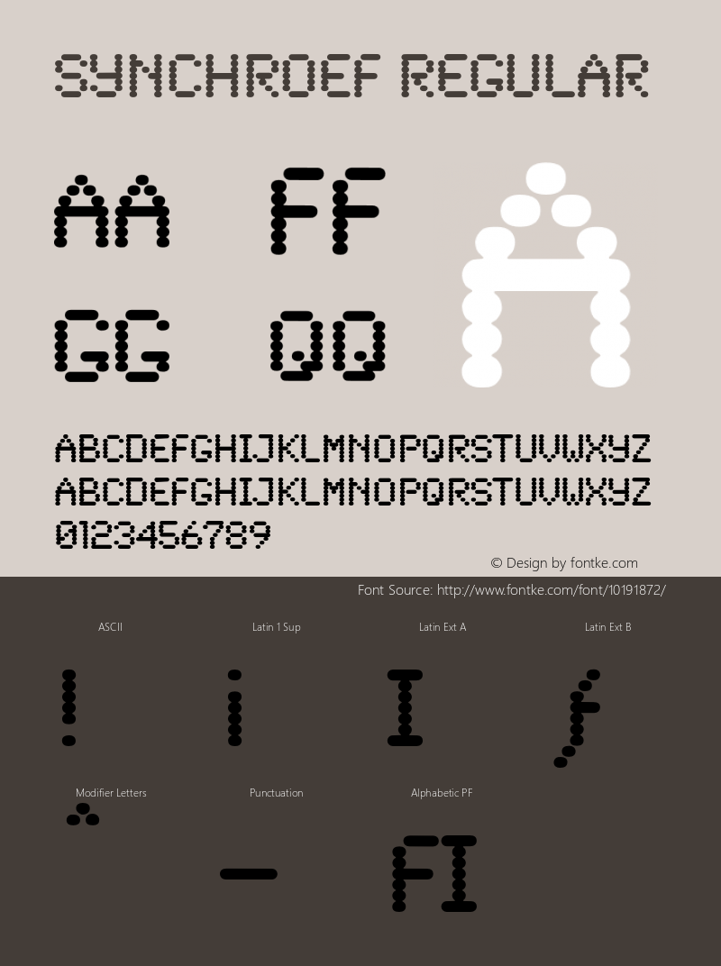 SynchroEF Regular 001.001 Font Sample