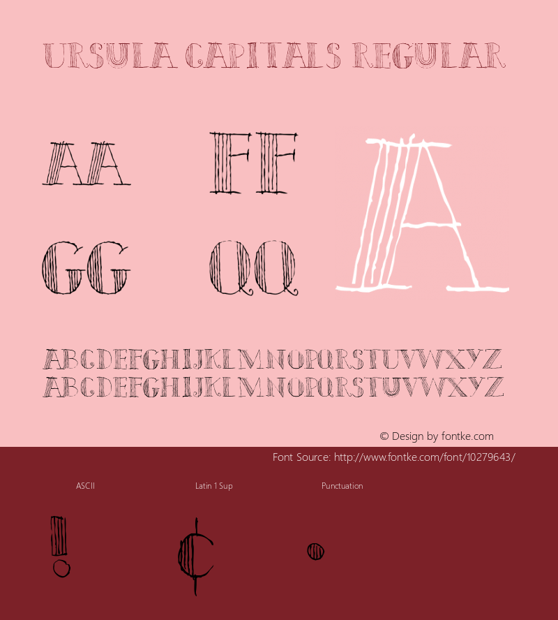 Ursula Capitals Regular Unknown Font Sample