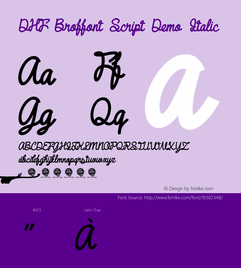 DHF Broffont Script Demo Italic Version 2.000 | Demo Version Full Font : dexsarharryfonts@gmail.com Font Sample