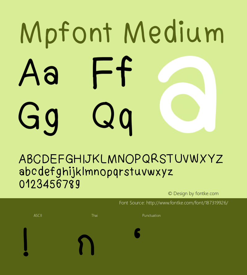 Mpfont Version 001.000图片样张