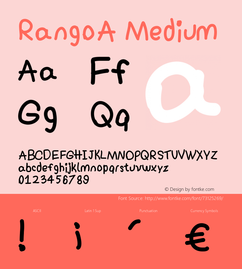 RangoA Version 001.000 Font Sample