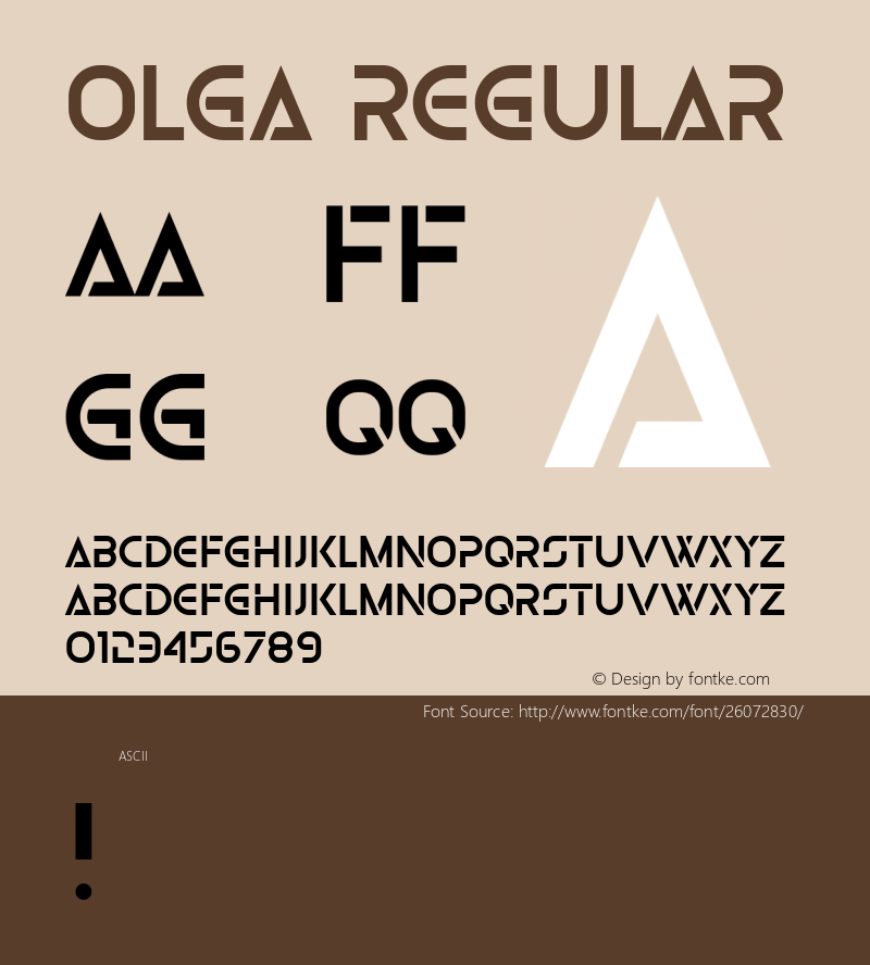 Olga Regular Version 1.000 Font Sample