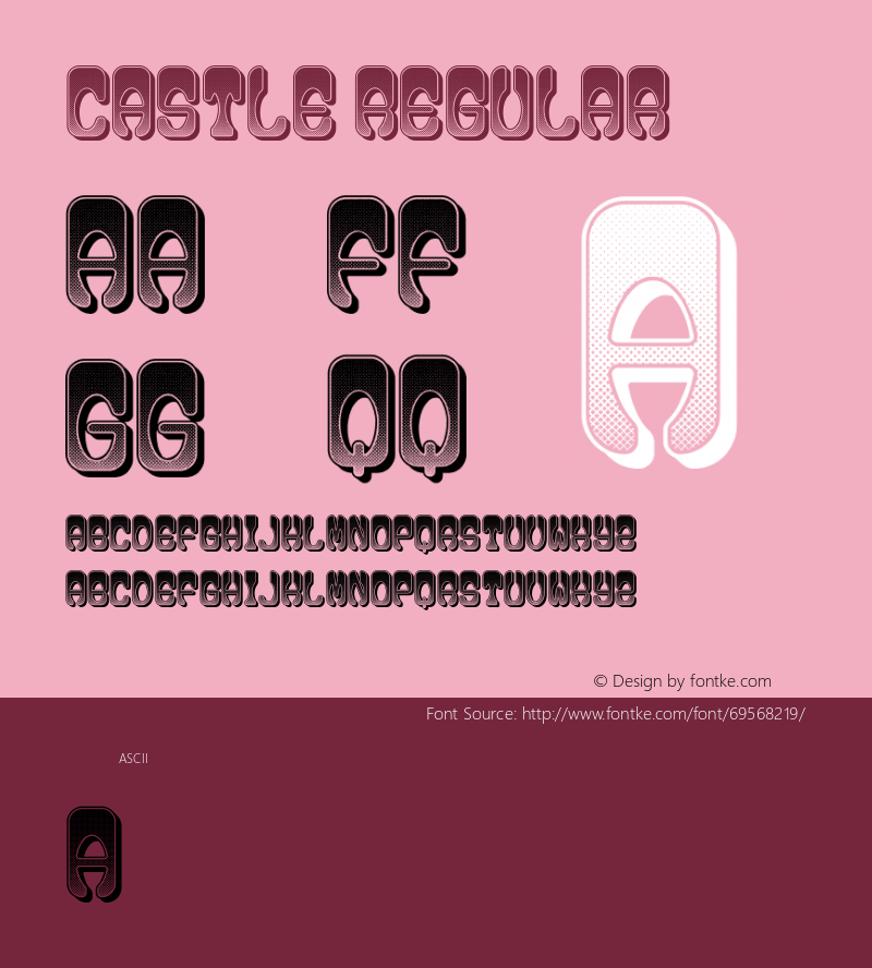 Castle Regular Version 1.000 Font Sample