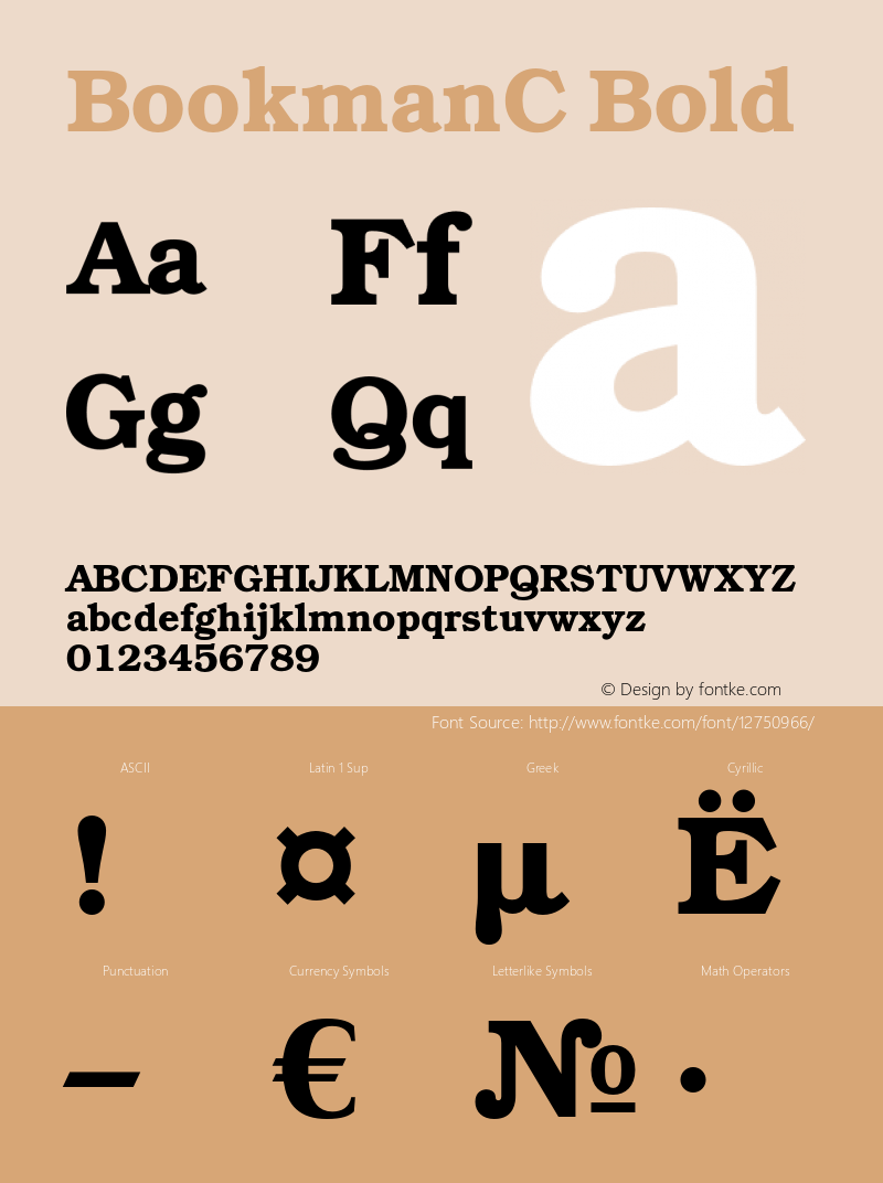 BookmanC Bold OTF 1.0;PS 001.000;Core 116;AOCW 1.0 161 Font Sample