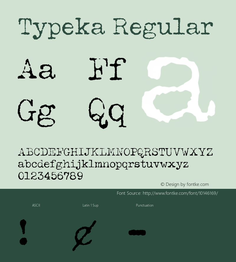 Typeka Regular Version 1.000 Font Sample
