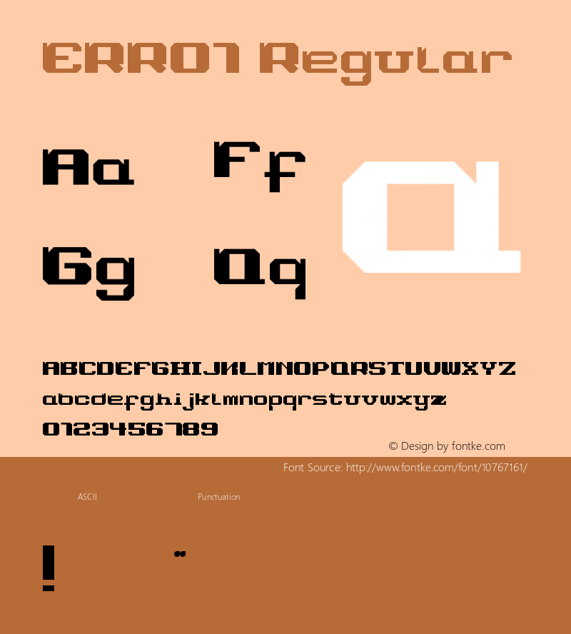 ERRO1 Regular Version 1.0 Font Sample