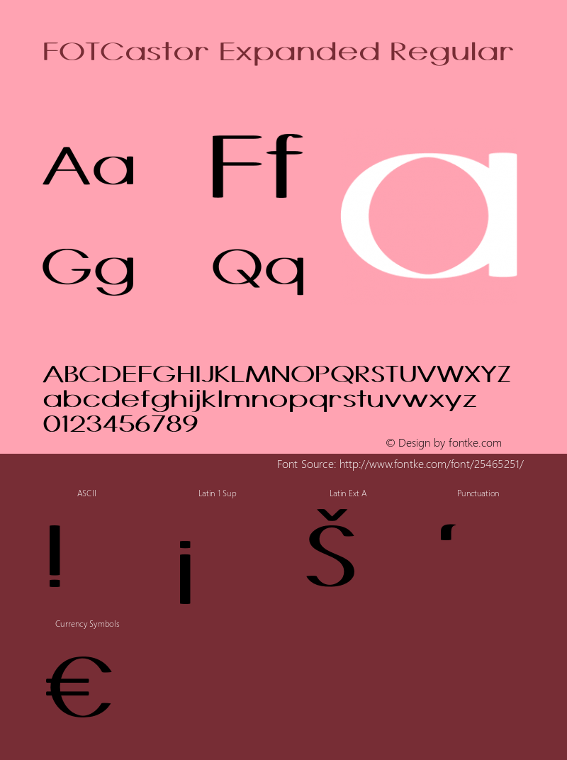 FOTCastor-ExpandedRegular Version 1.000 Font Sample