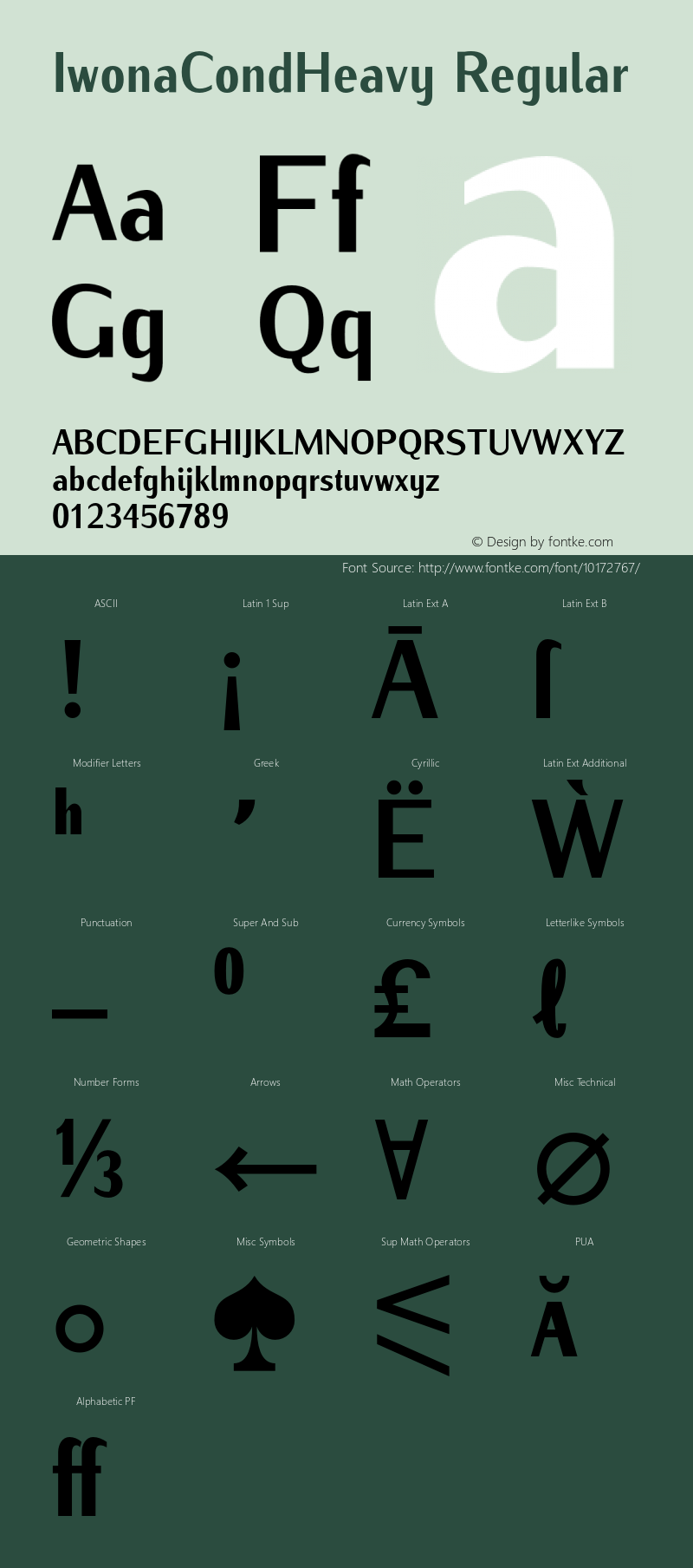 IwonaCondHeavy Regular Version 1.011;PS 0.98;Core 1.0.38;makeotf.lib1.6.5960 Font Sample