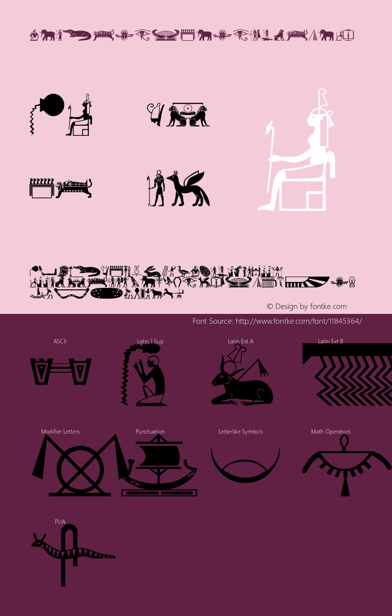 OldEgyptGlyphs Regular 1.0 2004-07-16 Font Sample