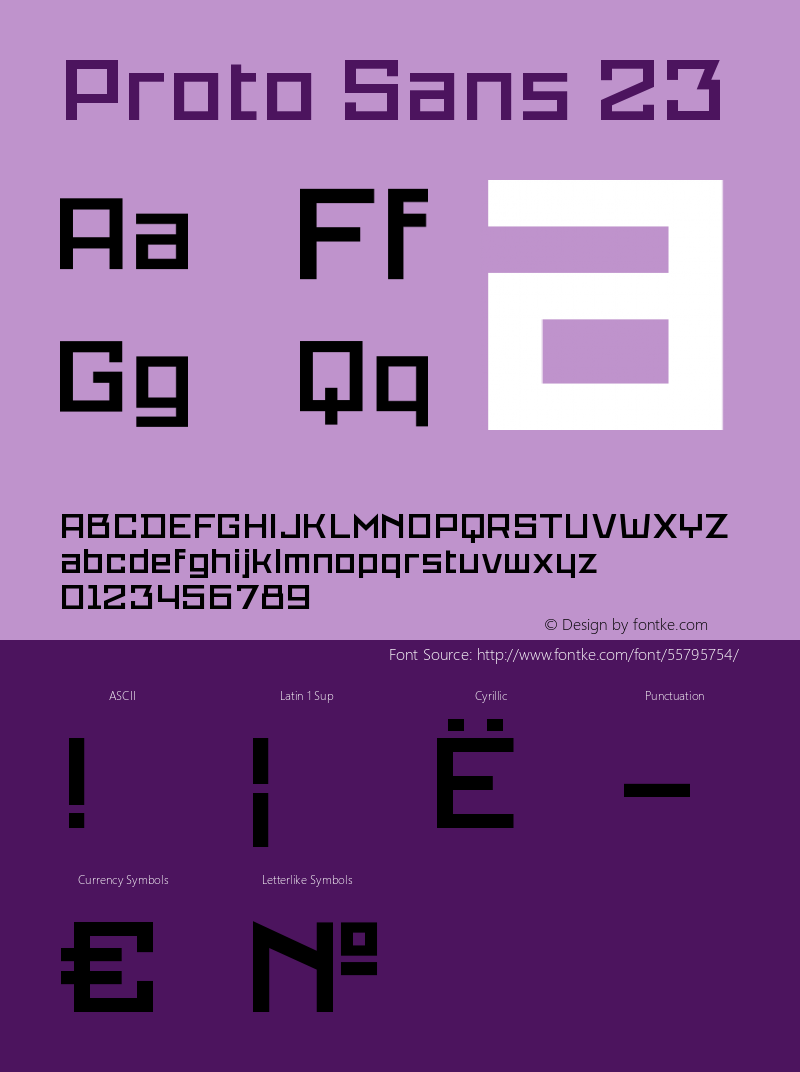 ProtoSans23 Version 001.001 Font Sample