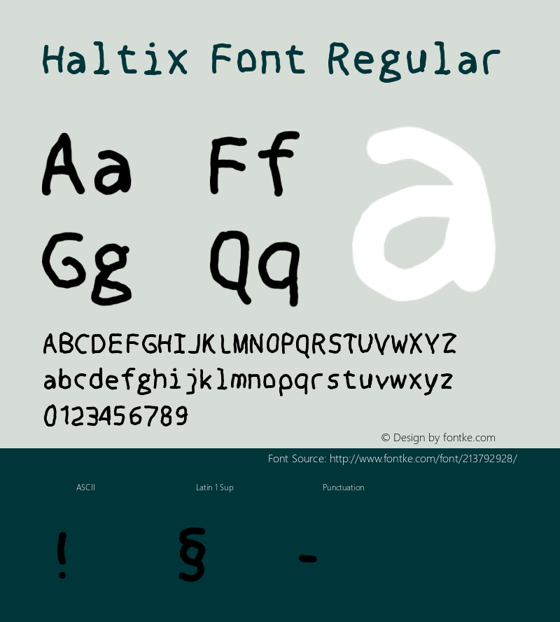 Haltix Font 1.0图片样张