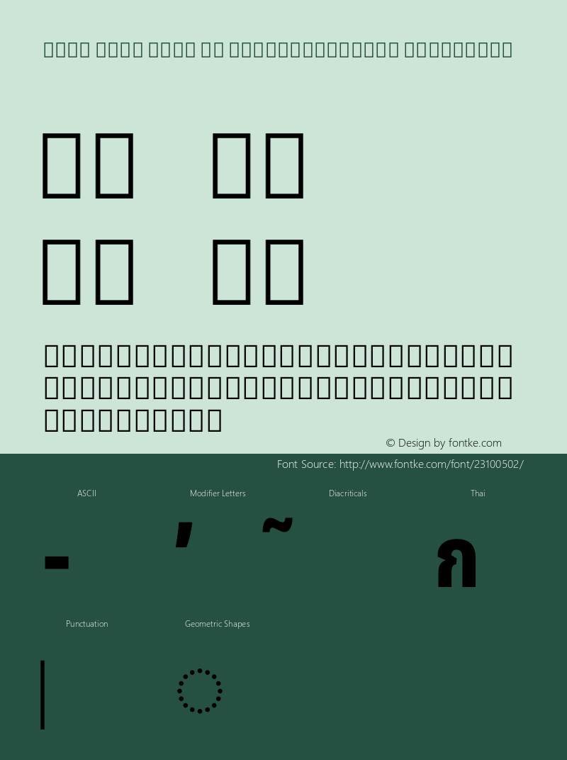 Noto Sans Thai UI ExtraCondensed Extra Version 1.902 Font Sample