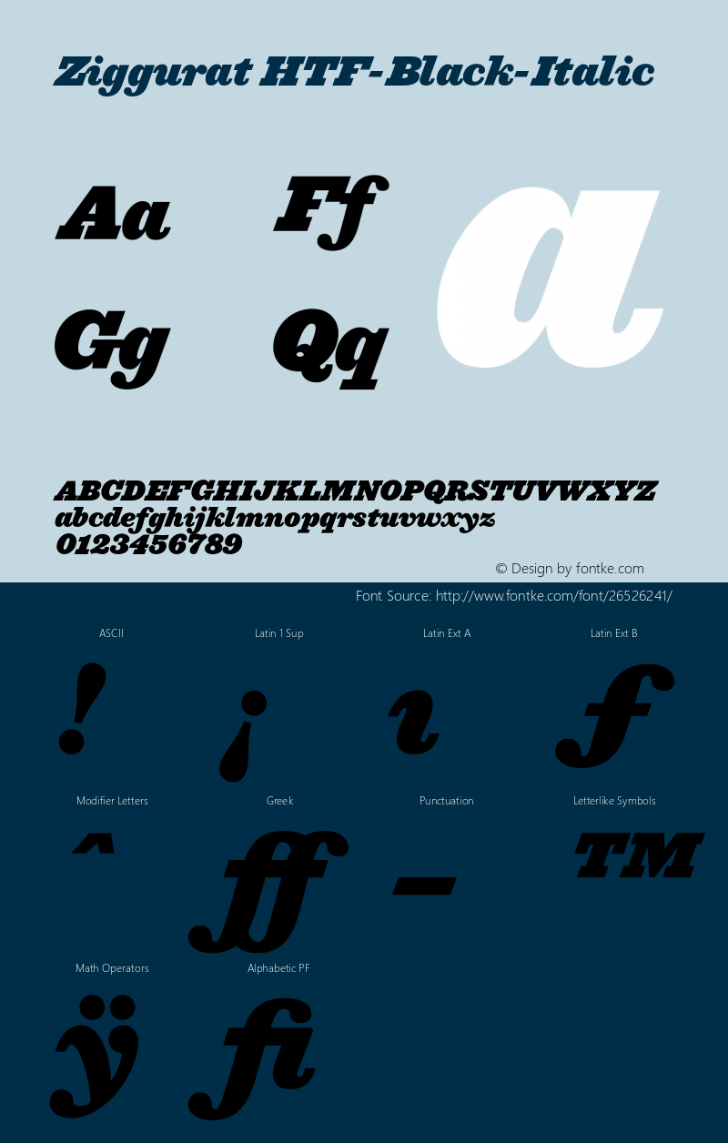 Ziggurat-HTF-Black-Italic 001.000 Font Sample