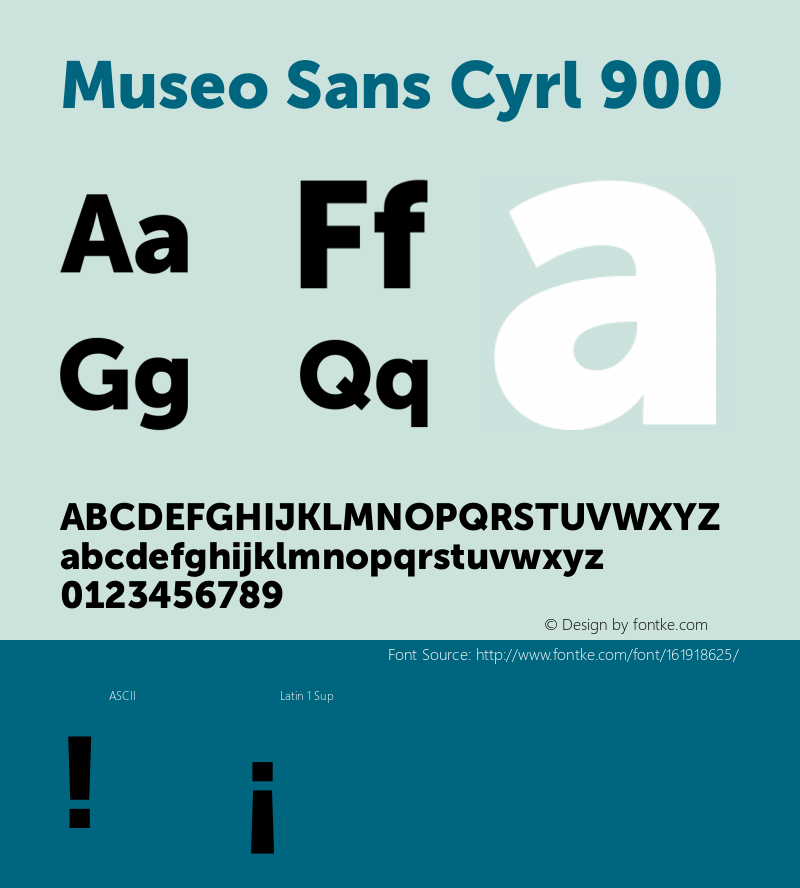 MuseoSansCyrl-900 Version 1.023; ttfautohint (v1.5) Font Sample