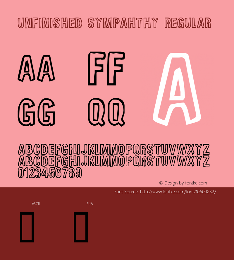 Unfinished Sympahthy Regular 2 Font Sample