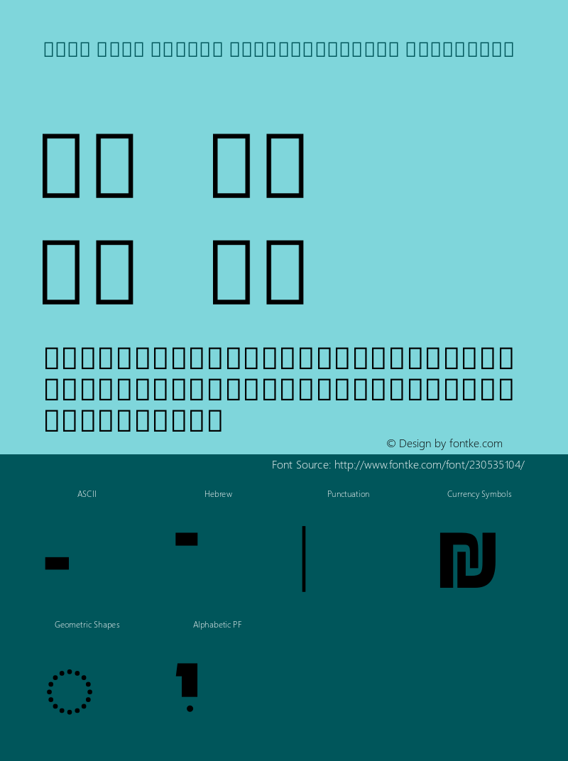 Noto Sans Hebrew ExtraCondensed ExtraBold Version 3.000图片样张