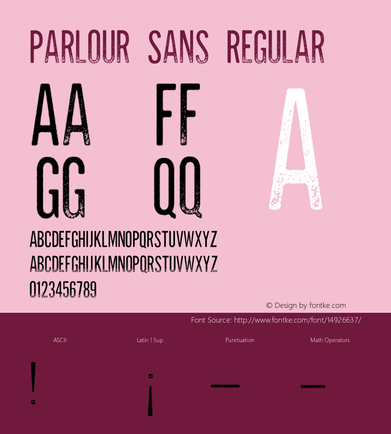 Parlour Sans Regular Version 1.000;PS 001.000;hotconv 1.0.70;makeotf.lib2.5.58329 DEVELOPMENT Font Sample