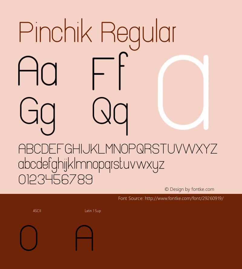 Pinchik Version 1.002;Fontself Maker 3.0.0-3 Font Sample
