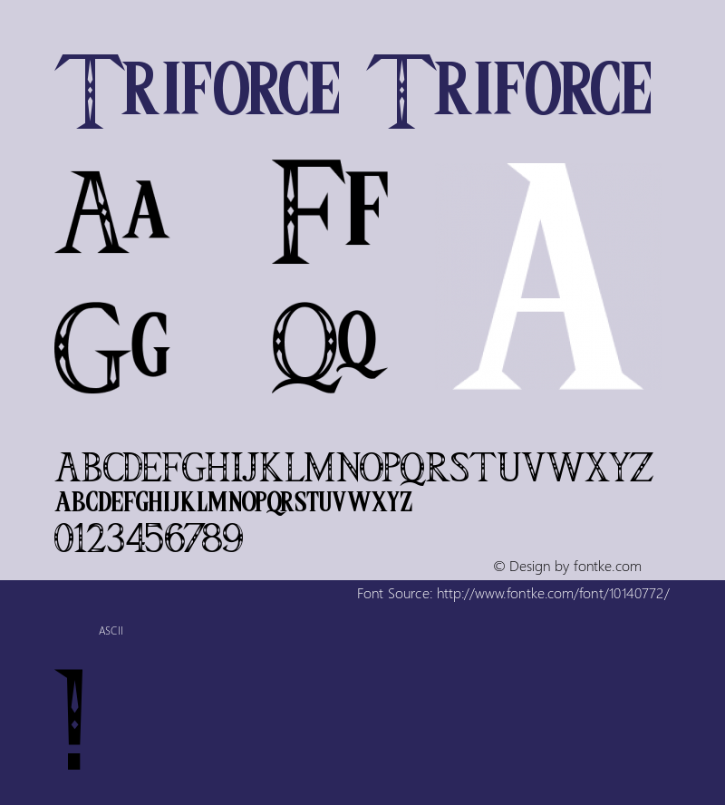 Triforce Triforce Unknown Font Sample