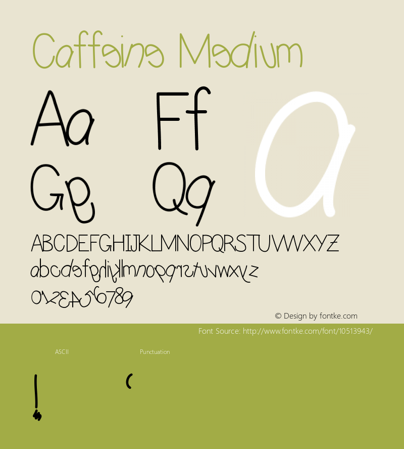 Caffeine Medium Version 001.000 Font Sample