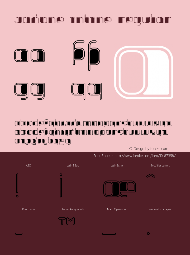 Jakone Inline Regular 001.000 Font Sample