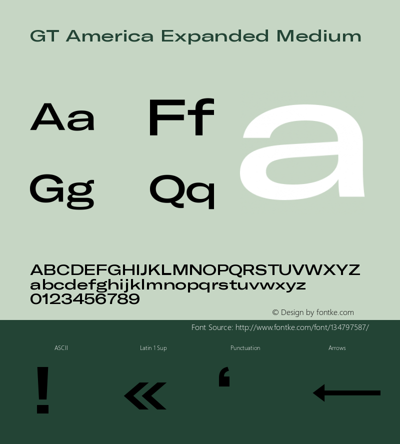 GT America Expanded Medium Version 5.001;PS 005.001;hotconv 1.0.88;makeotf.lib2.5.64775 Font Sample